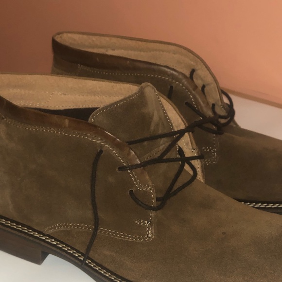 Alfalni Jason Brown Suede Lace-Up Ankle Boots. - Picture 2 of 8